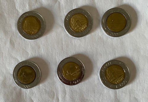 Lotto monete 500 lire - 6,