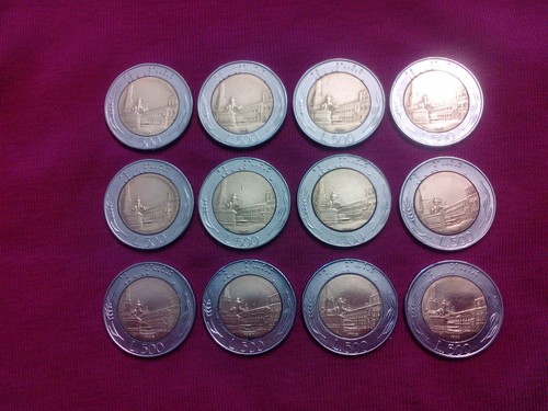 Lotto monete da 500 - lotto,