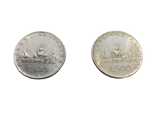 Coppia moneta 500 lire - moneta,