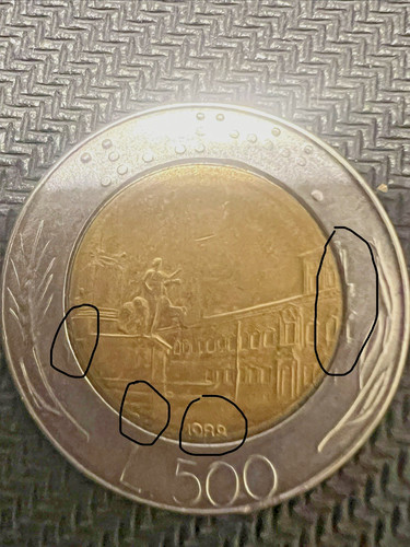 Moneta 500 lire 1988 con - moneta, da