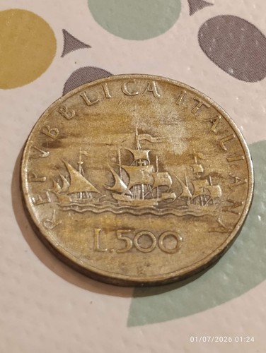 Moneta 500 lire - moneta,