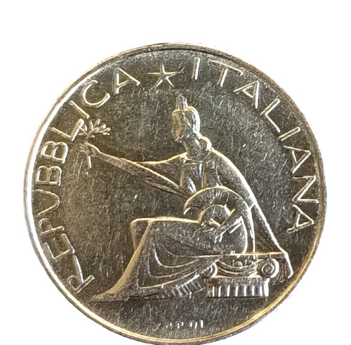 Moneta 500 lire 100 - da, 100°