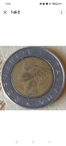Moneta 500 lire - moneta,