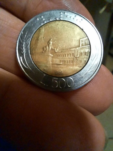Moneta 500 lire bimetallica - lire,