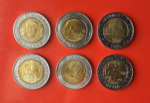 Lotto monete fdc 500 - 6, lire