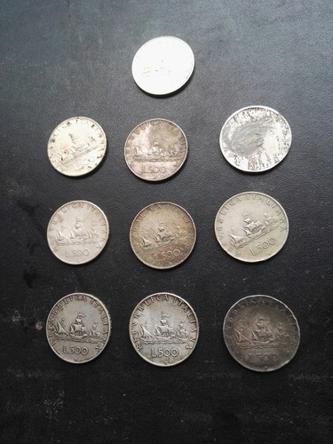 Monete 500 lire argento - da, in