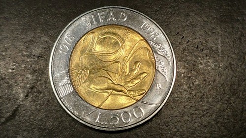 Moneta 500 lire - moneta,