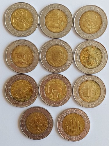 Lotto monete 500 lire - lotto,