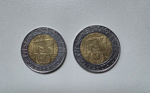 Moneta 500 lire polizia - 500,