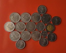 LOTTO DI 18 MONETE DA 50, 100